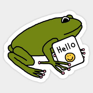 Tree Frog Says Hello Sticker